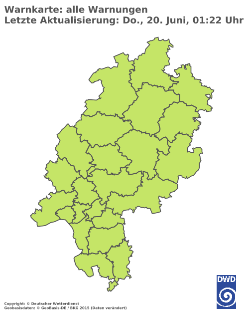 Aktuelle Wetterwarnungen für  Fulda